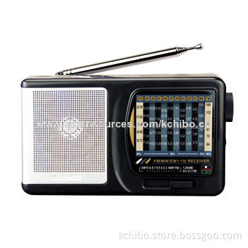 FM/MW/SW Radio with MP3 Player, DC Jack, 3V DC External Power Supply